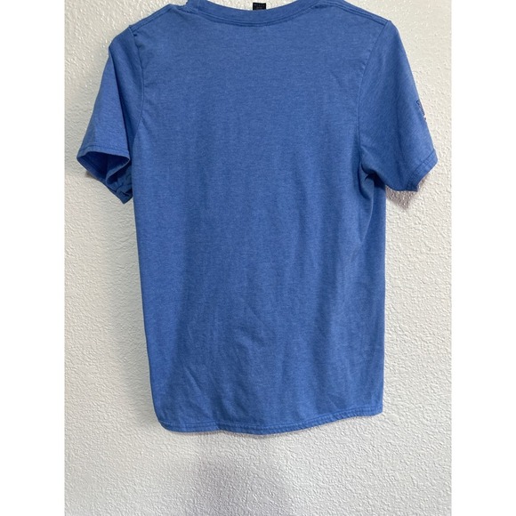 NASA Johnson Space Center T-Shirt Blue American Flag Mens Size Small - Picture 4 of 5